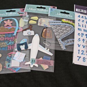 Tropical, Summer, Beach, Jolee's Boutique Scrapbook.  This Includes Jolee's Bout